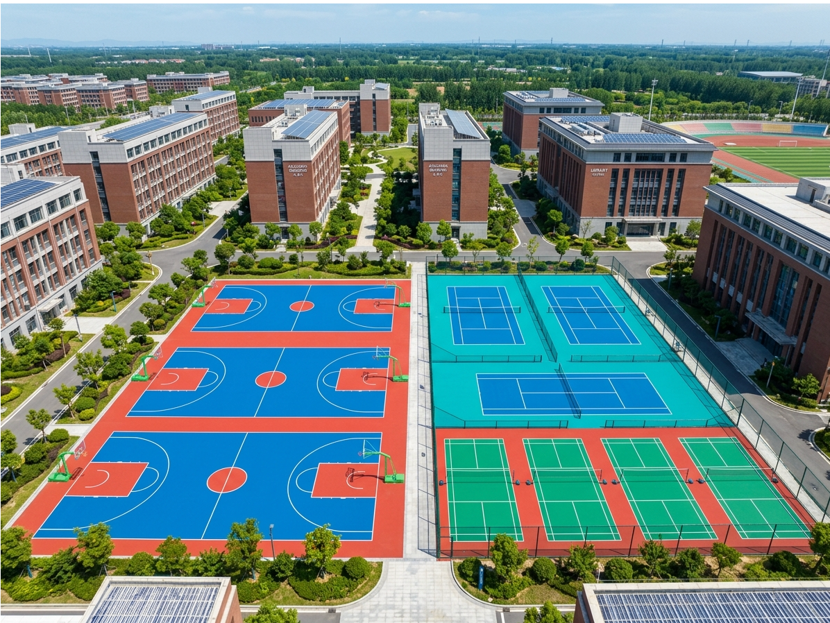 广安市硅PU球场学校塑胶跑道 - 方案